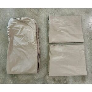 Doze Bedding Cotton Full Queen Duvet Cover & Shams Dune Khaki Tan